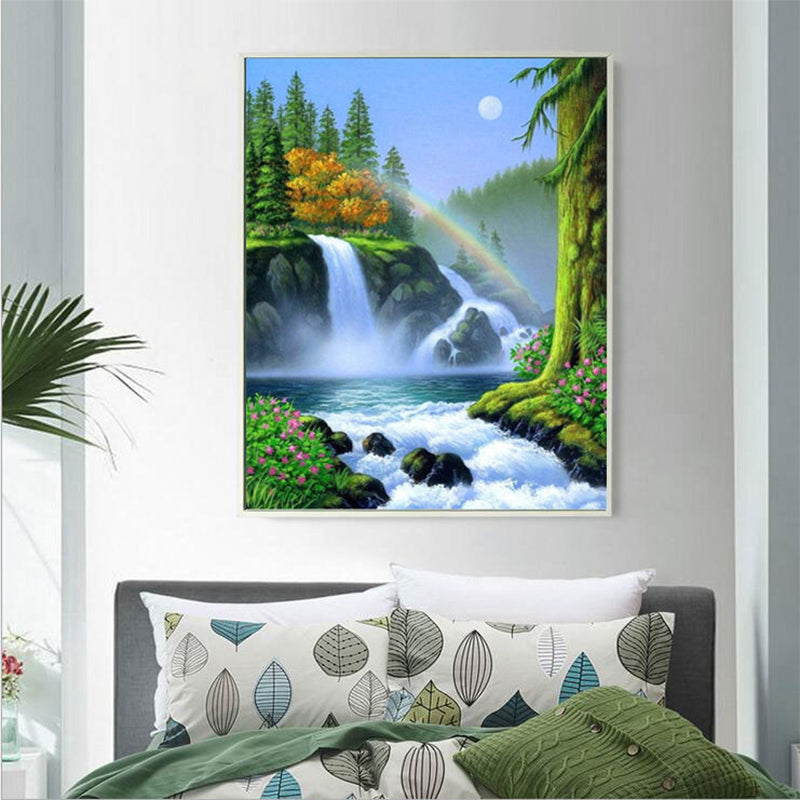 Waterfall View  | Full Round Diamond Painting Kits