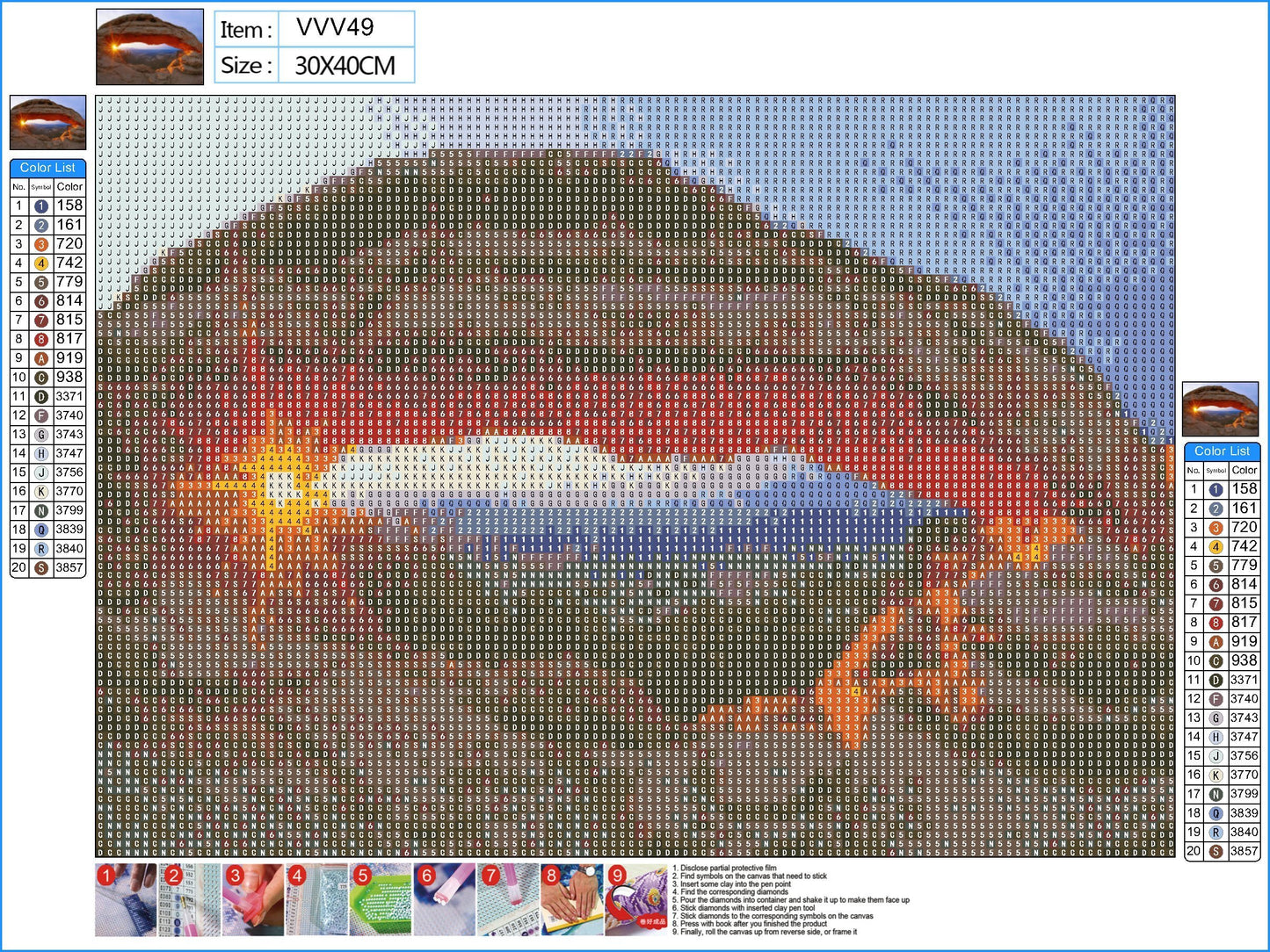 Sonnenuntergang | Vollständige runde Diamant-Malkits