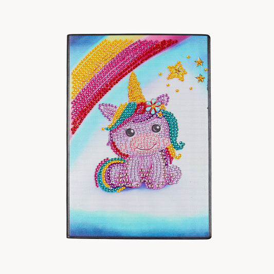 A5 5D Notebook DIY Part Special Shape Rhinestone Diary Book | Unicorn