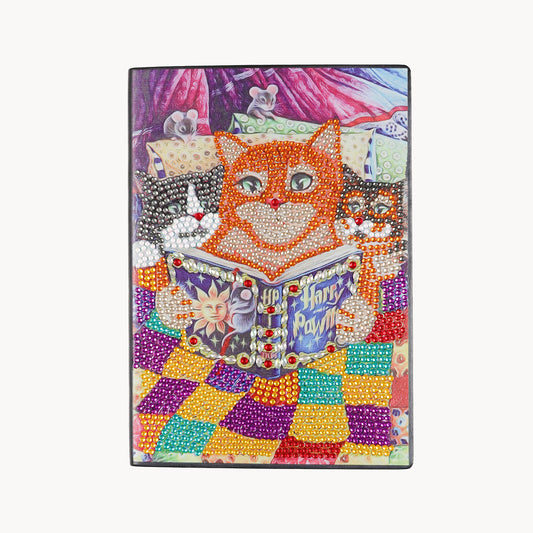 A5 5D Notebook DIY Partie Forme Spéciale Strass Journal Journal | Chat