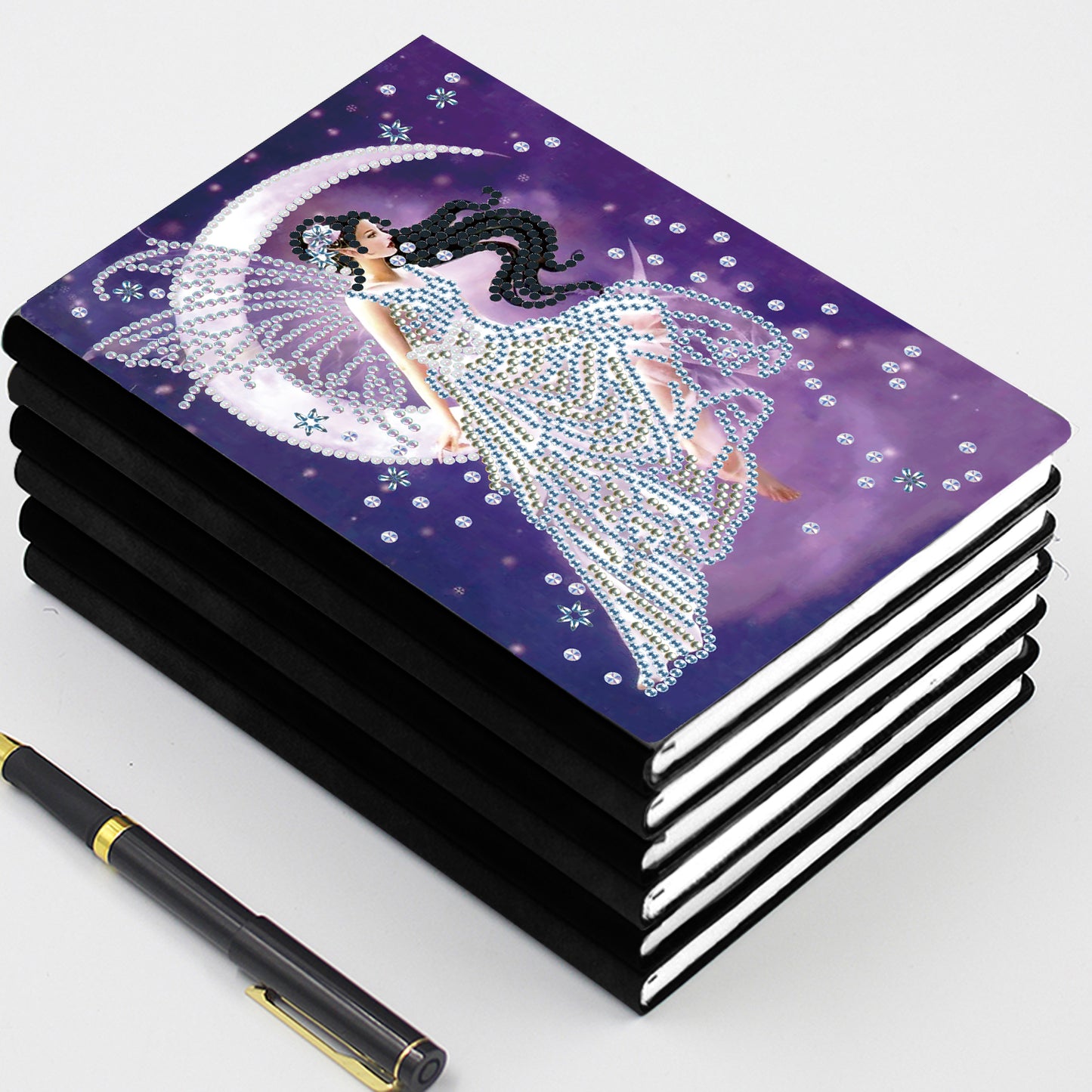 A5 5D Notebook DIY  Special Shape Rhinestone Diary Book | Moon Girl