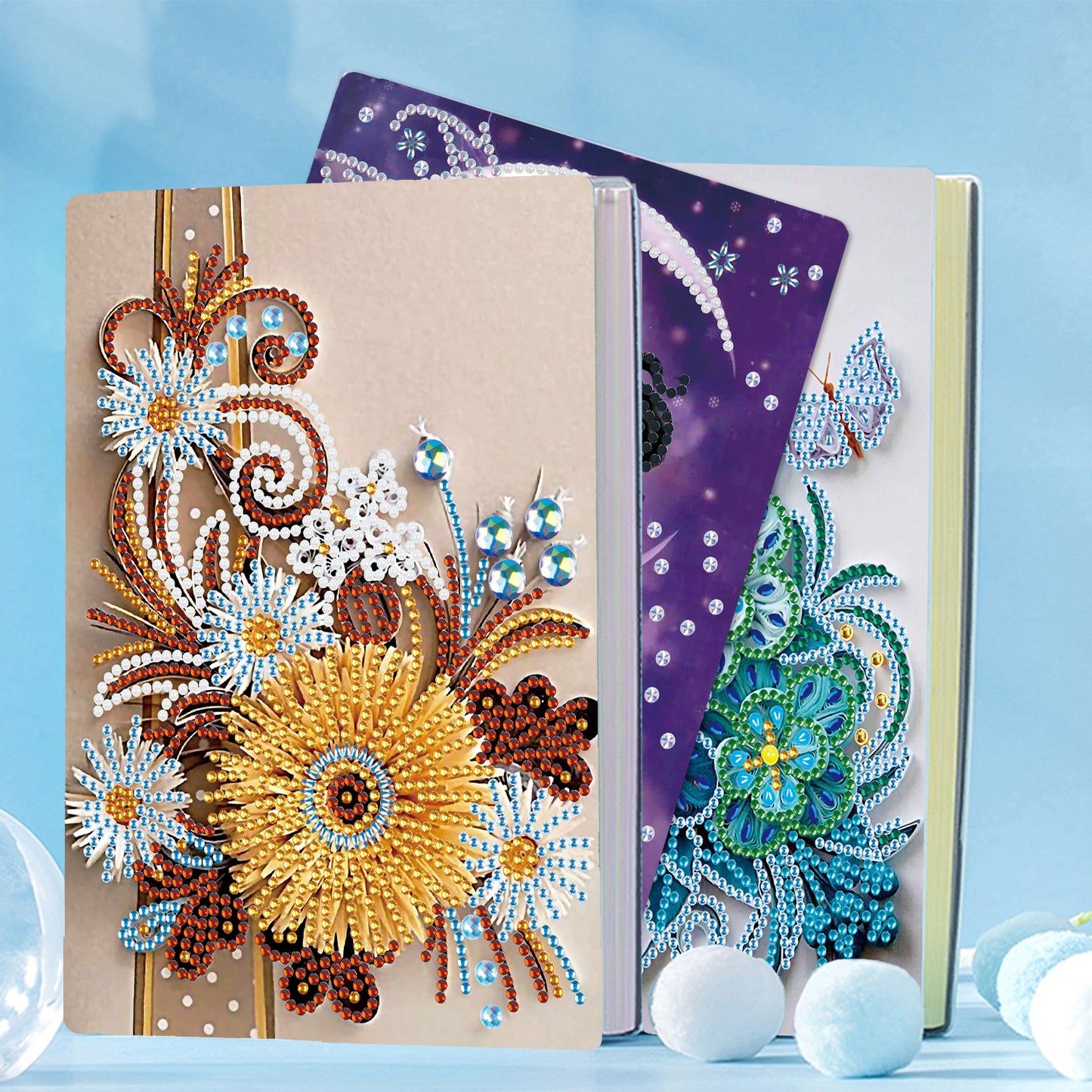 A5 5D Notebook DIY  Special Shape Rhinestone Diary Book | Flower