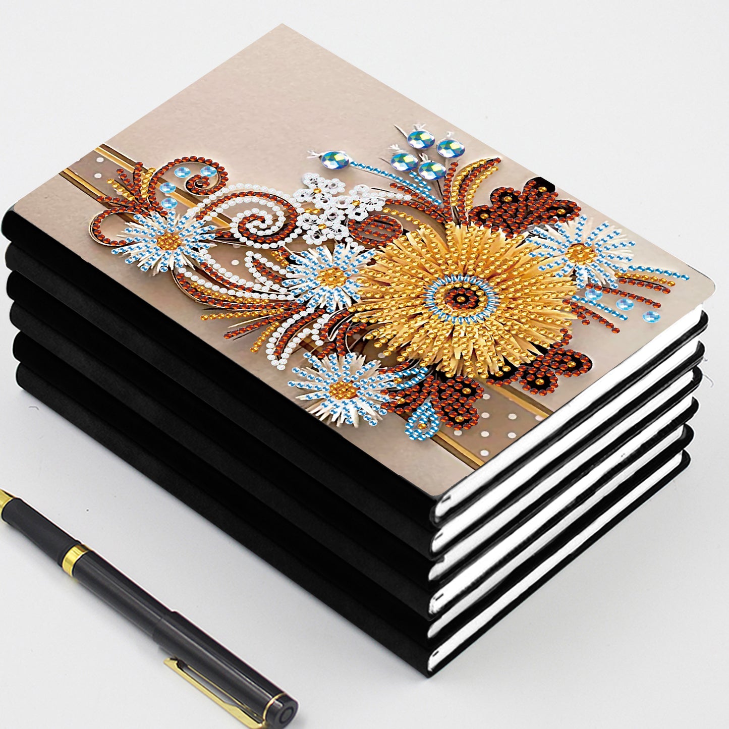 A5 5D Notebook DIY  Special Shape Rhinestone Diary Book | Flower