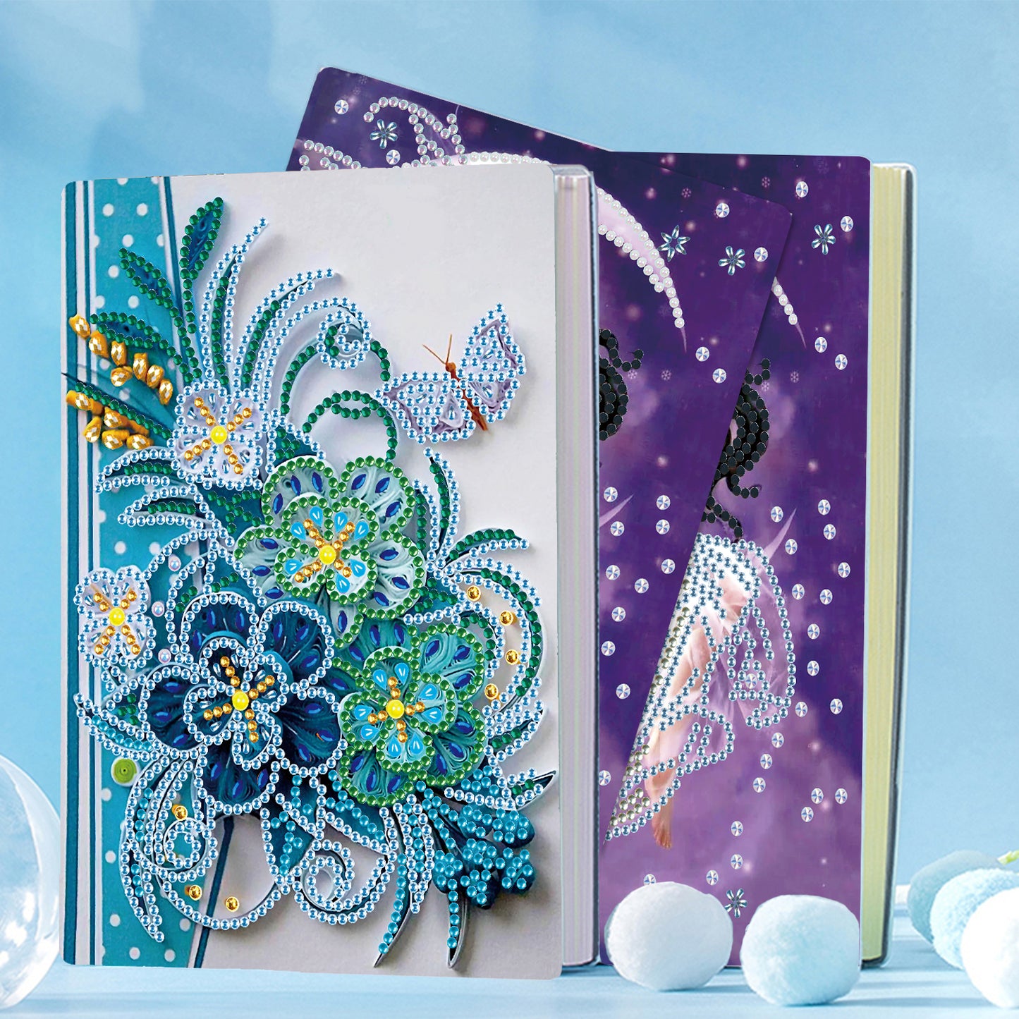 A5 5D Notebook DIY  Special Shape Rhinestone Diary Book | Flower