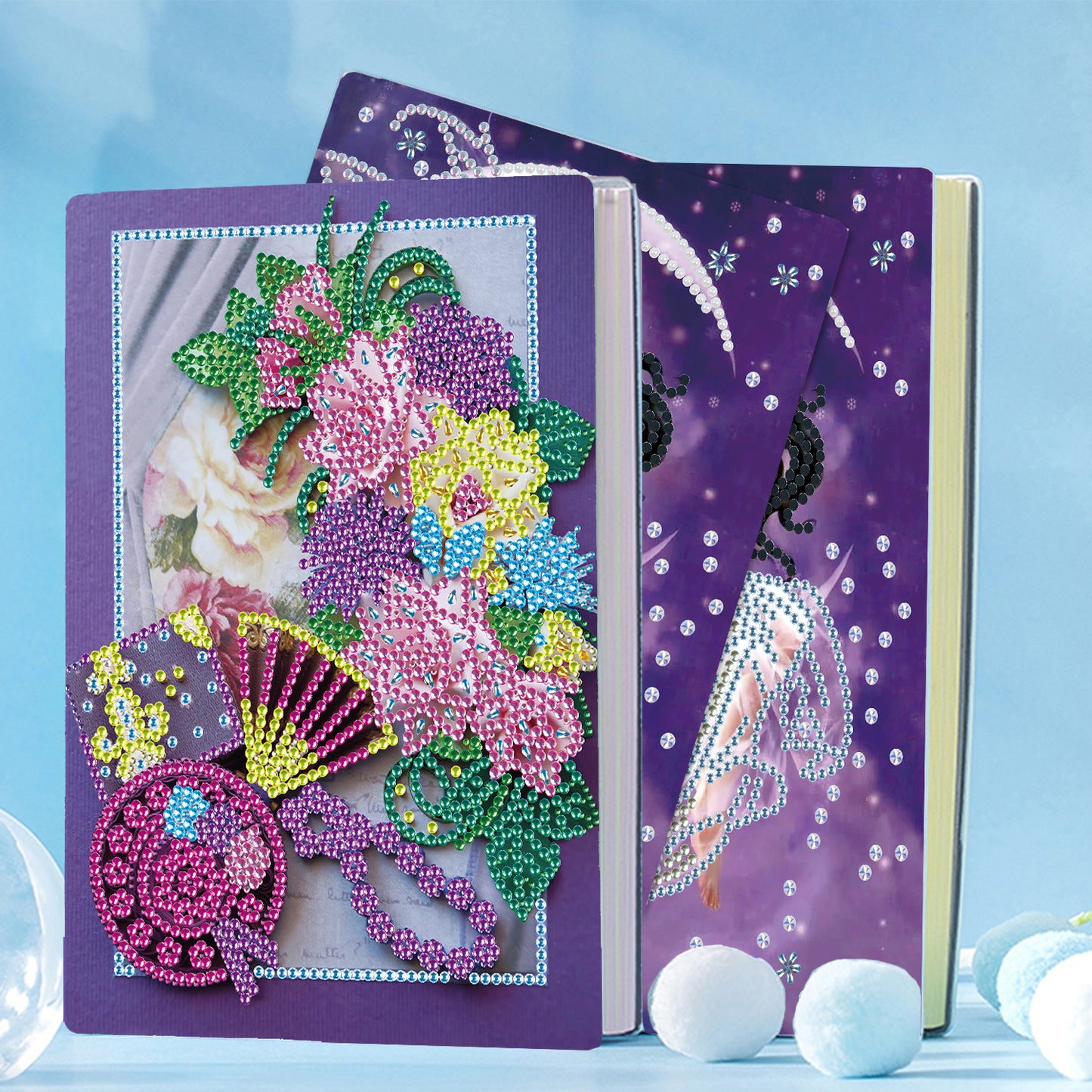 A5 5D Notebook DIY  Special Shape Rhinestone Diary Book | Flower