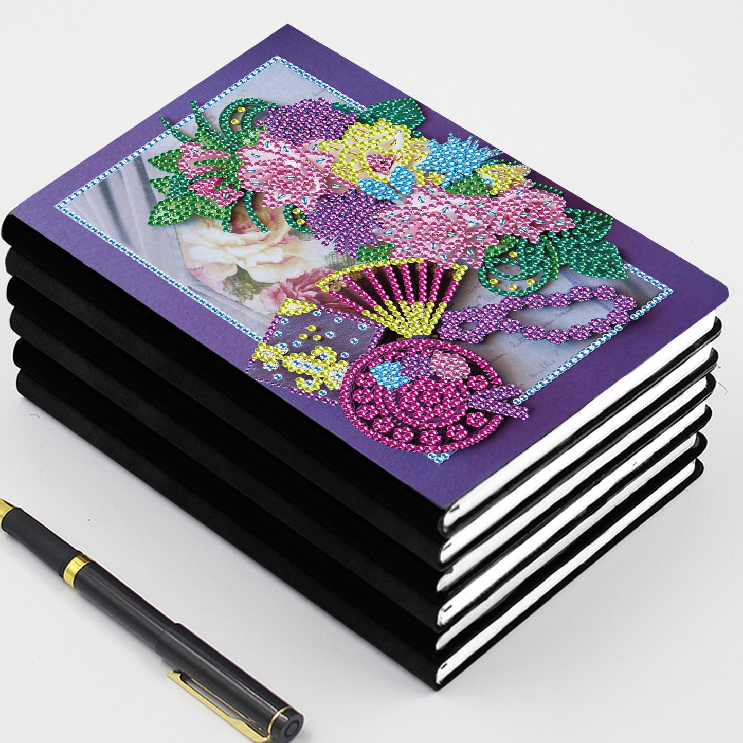 A5 5D Notebook DIY  Special Shape Rhinestone Diary Book | Flower