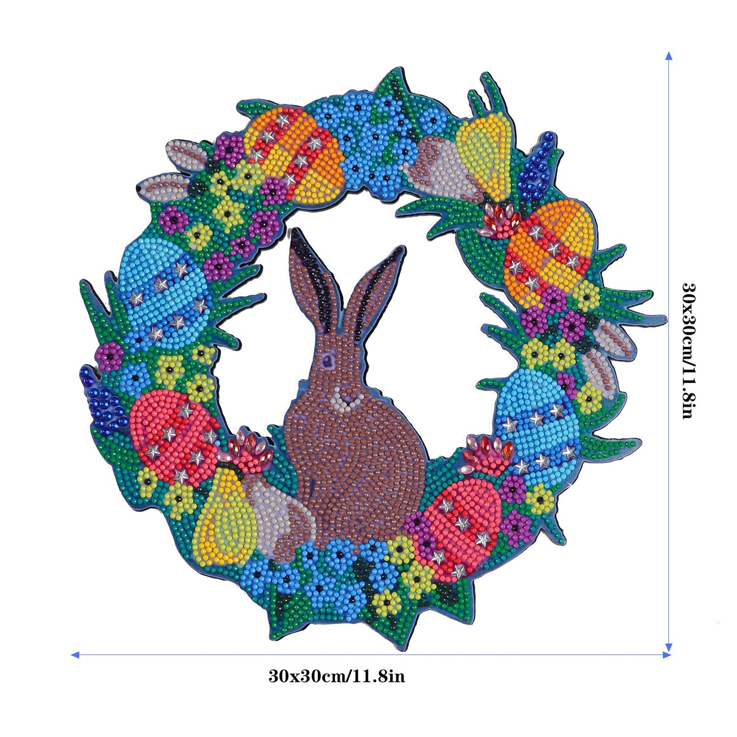 DIY Diamond Painting Wreath - Rabbit