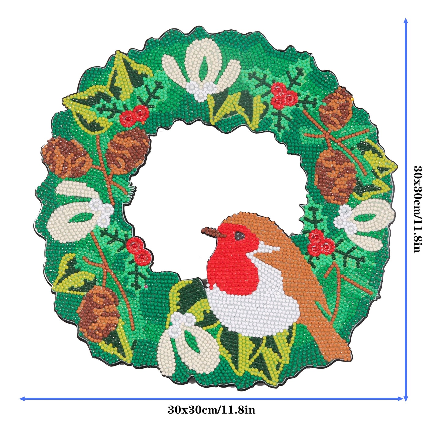 DIY Diamond Painting Wreath - Pigeon