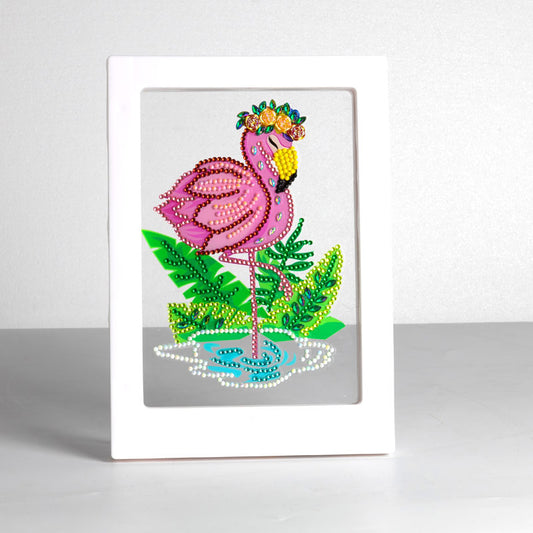 DIY flamingo diamond painting Led lamp night light home desk photo frame painting decoration