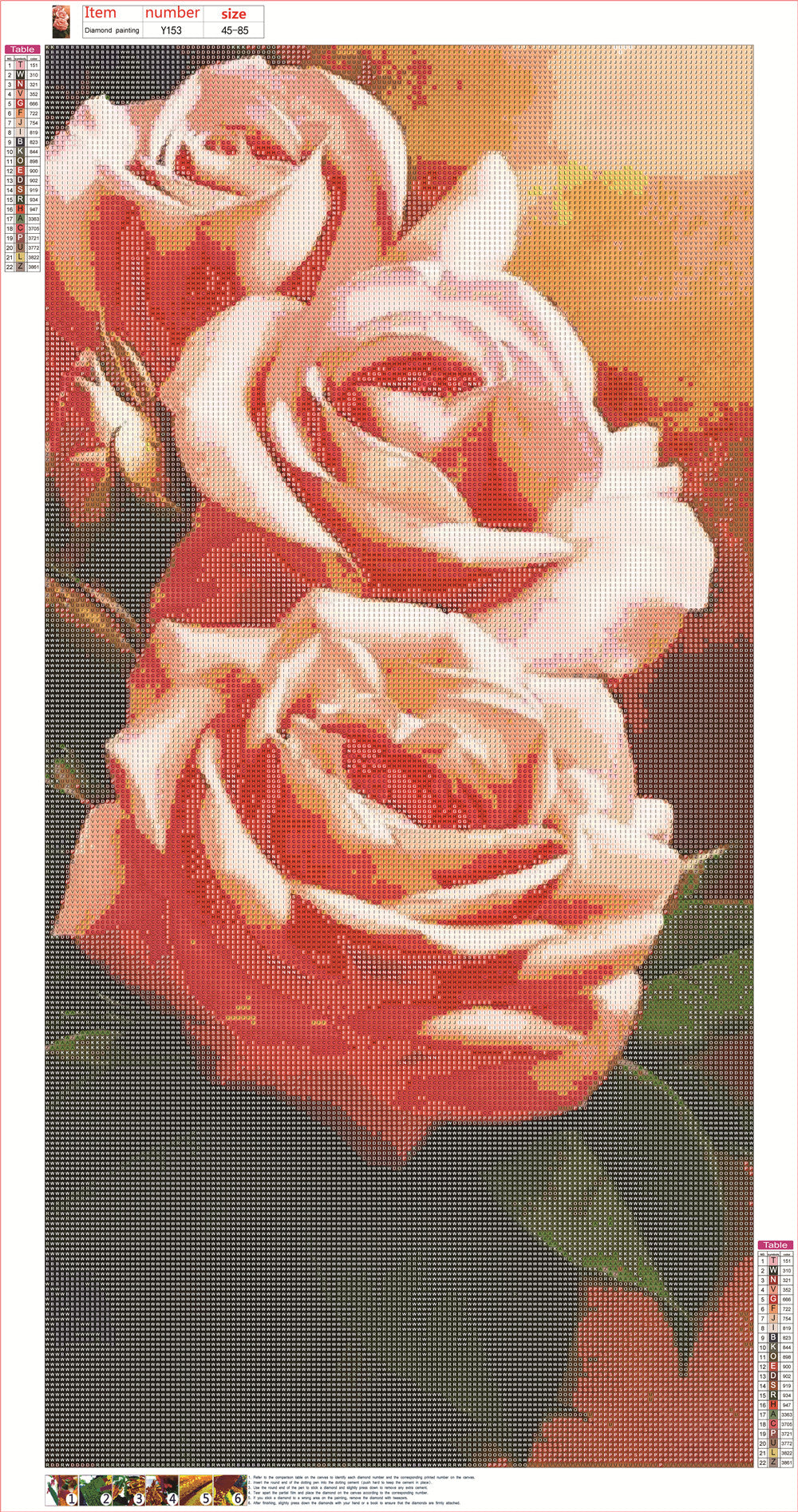 Pink rose | Full Round Diamond Painting Kits