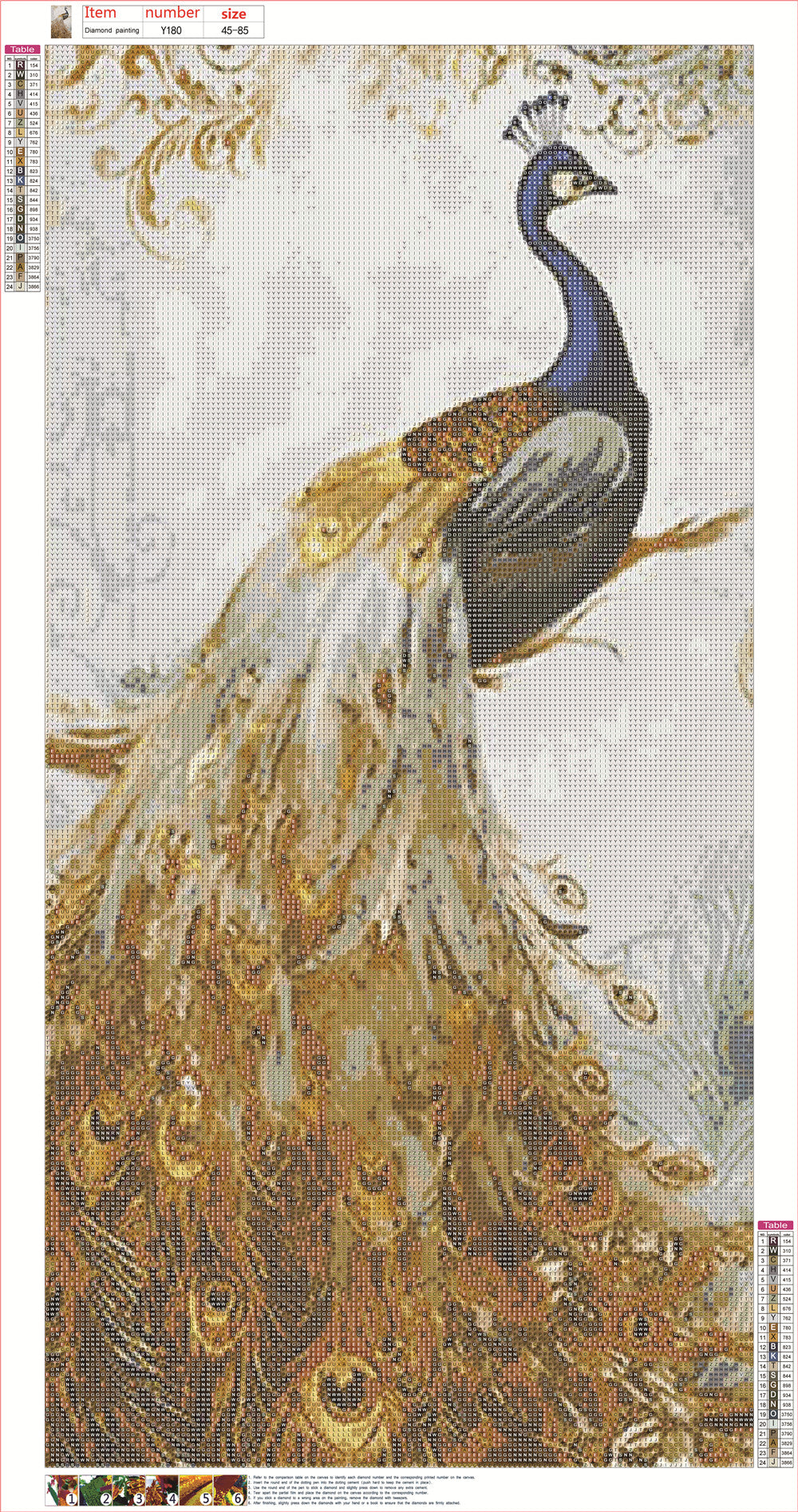 peacock | Full Round Diamond Painting Kits