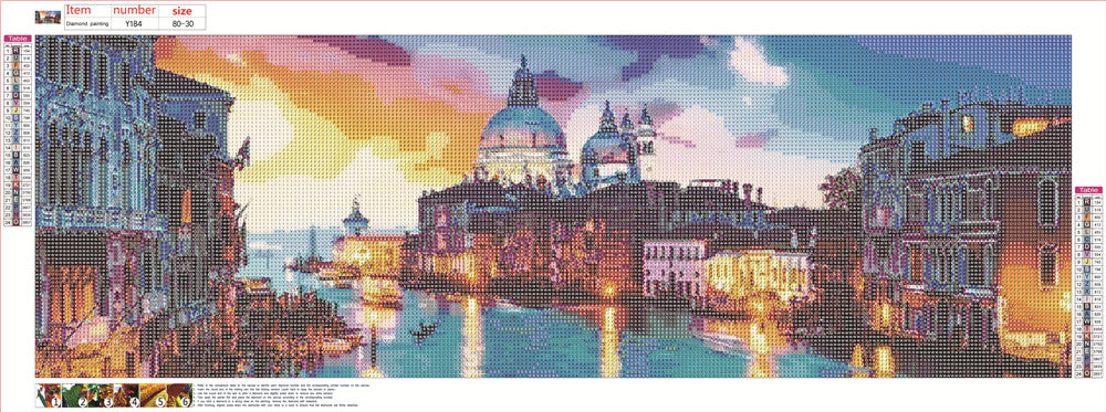 Venise | Kits complets de peinture au diamant rond 