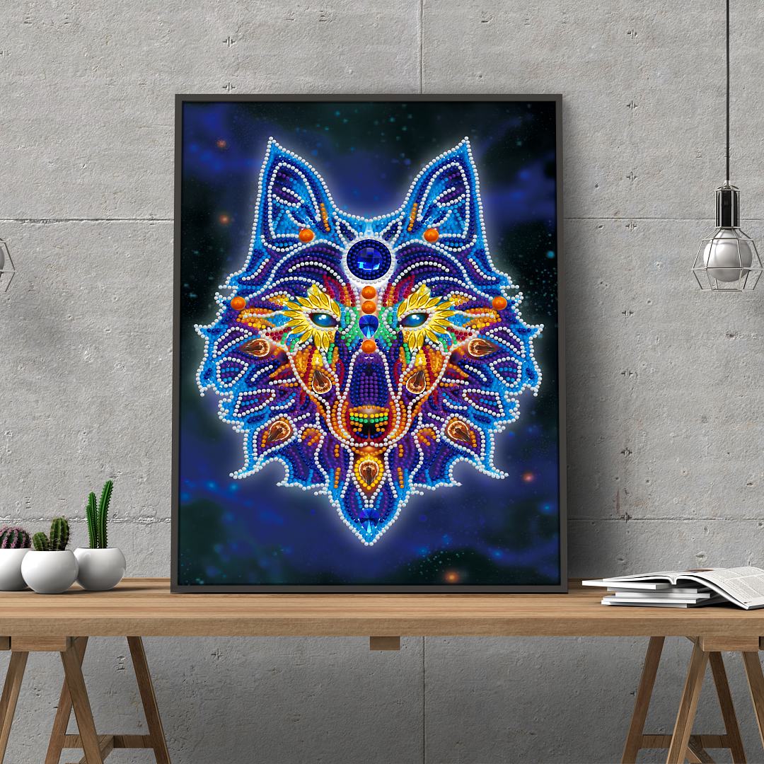 Wolf | Leuchtende Diamant-Malkits 