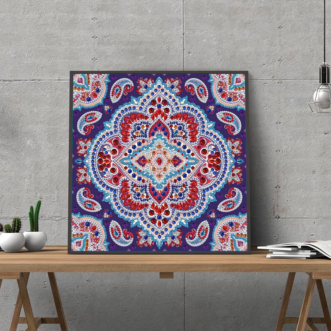 Abstract Art Mandala Flower | Luminous Diamond Painting Kits