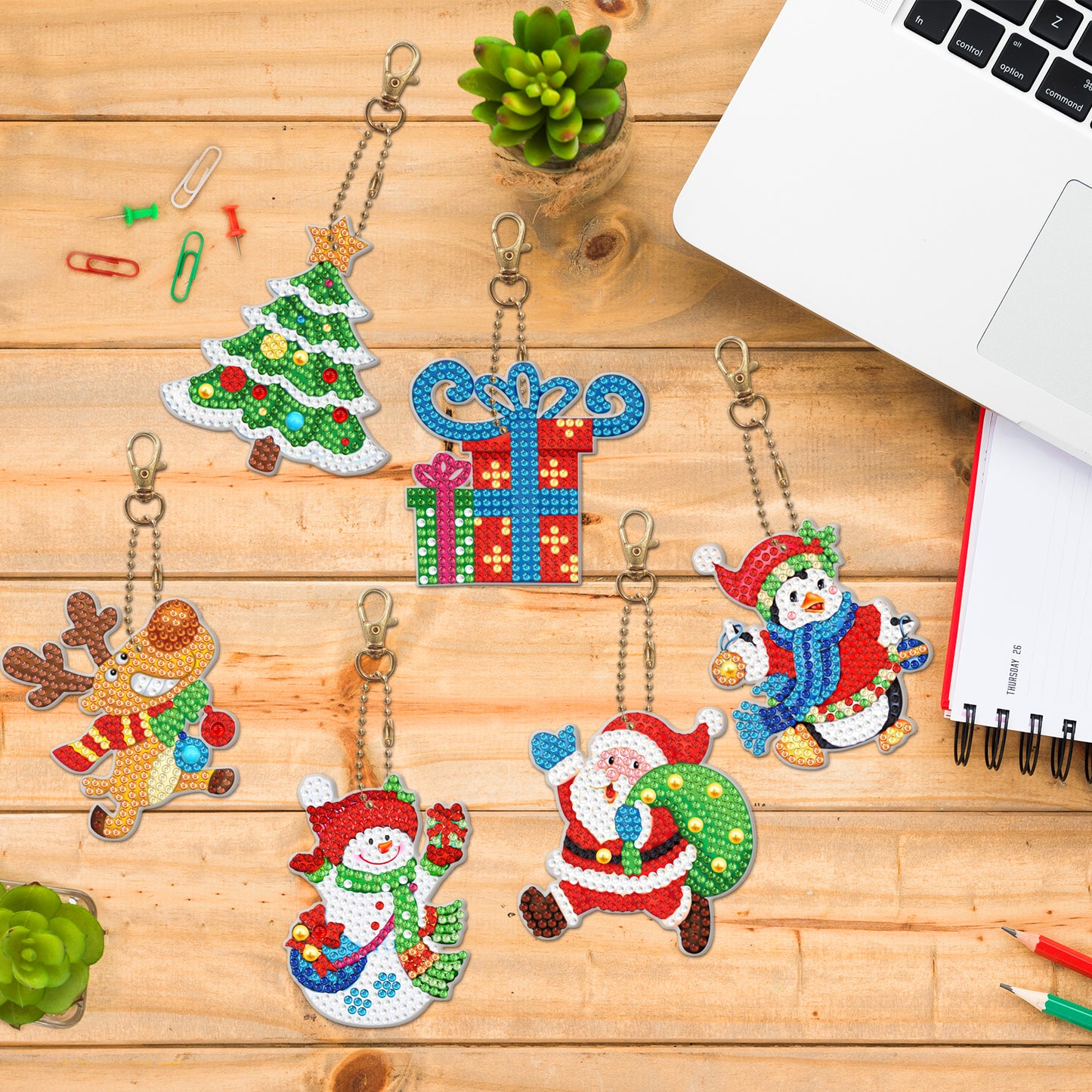 DIY Diamond Painting keychain | Christmas | 5 Piece Set