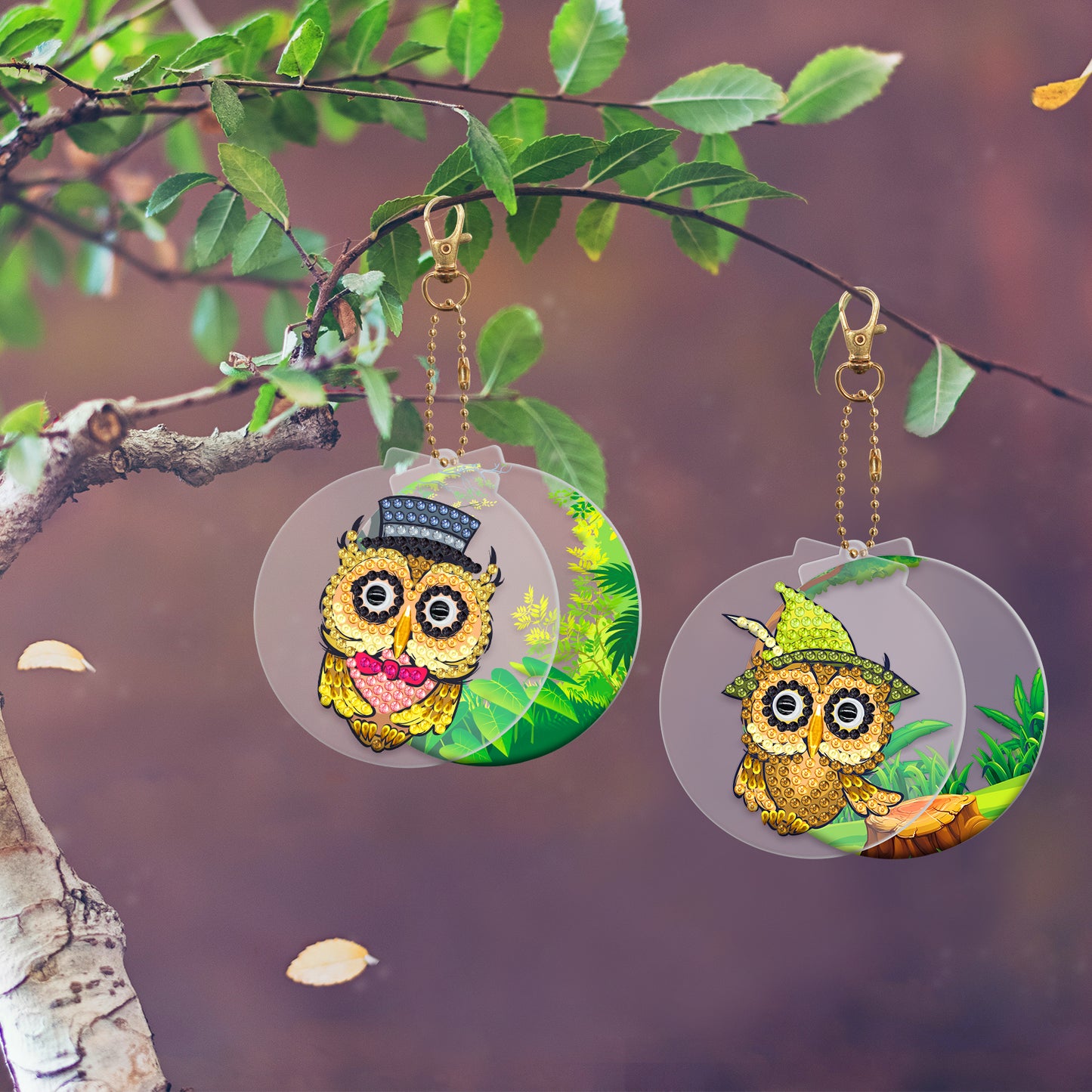 DIY keychain | Owl | Two Piece Set