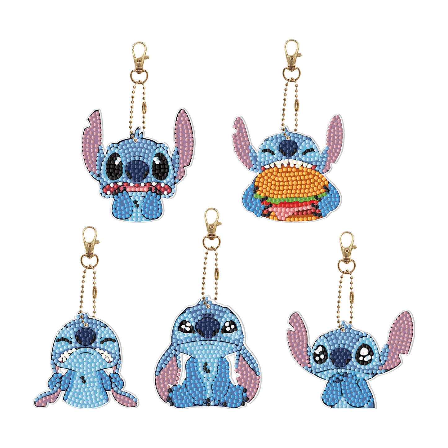 DIY keychain | Stitch | Single-sided | Five Piece Set