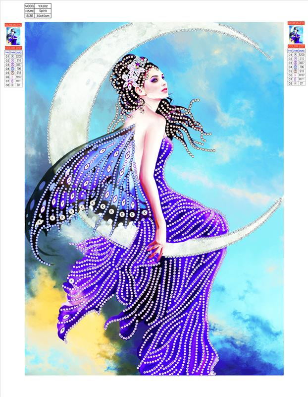 Moon Fairy | Special Shaped | Crystal Rhinestone Diamond Painting Kits