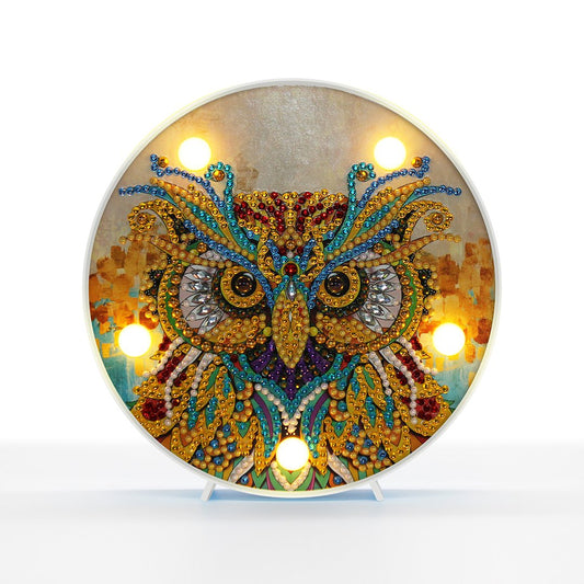 DIY diamond painting light dedicated full diamond LED night light | Owl