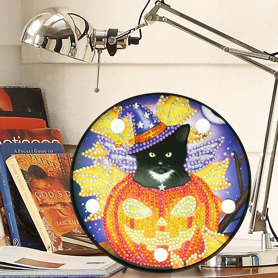 DIY diamond painting light dedicated full diamond LED night light | Halloween pumpkin