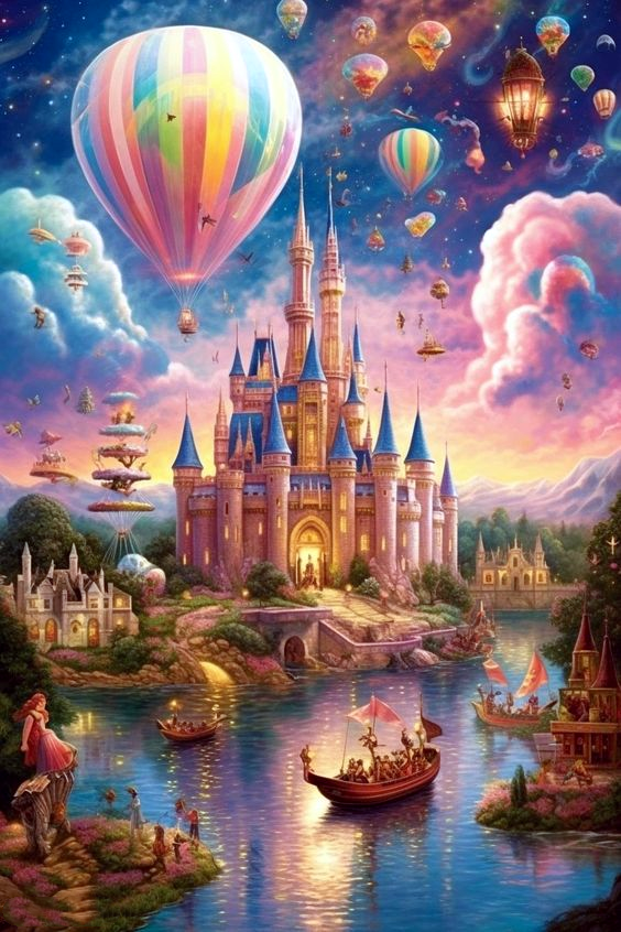 AB Diamond Painting    |  Hot Air Balloon Castle