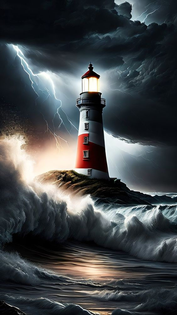 AB Diamond Painting    |  Lighthouse In A Storm