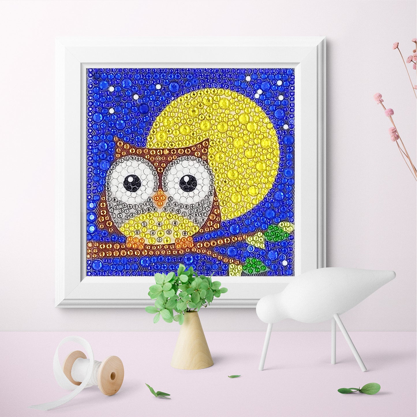 Children's Series-| owl | Crystal Rhinestone Full Diamond Painted-(Frameless)