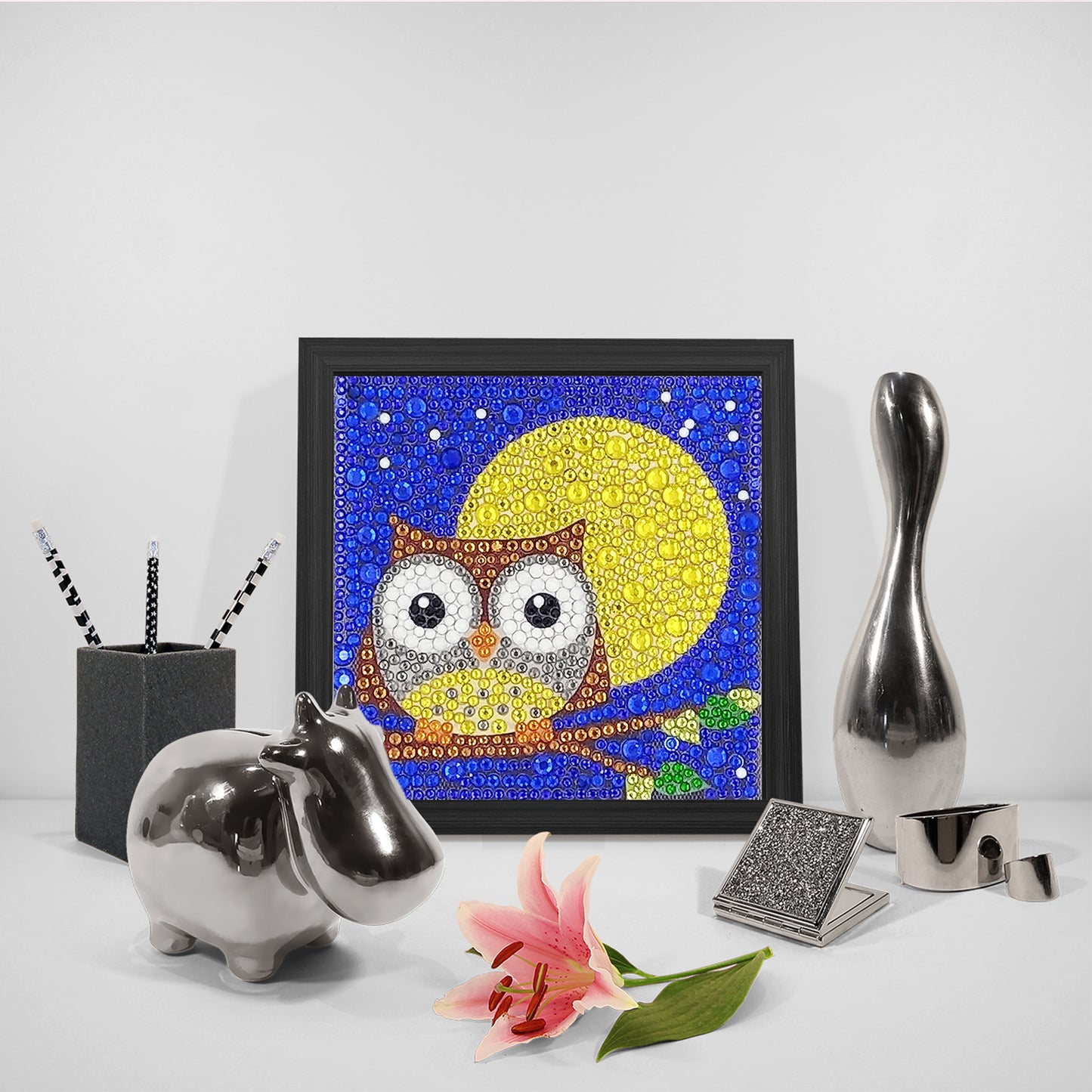 Children's Series-| owl | Crystal Rhinestone Full Diamond Painted-(Frameless)