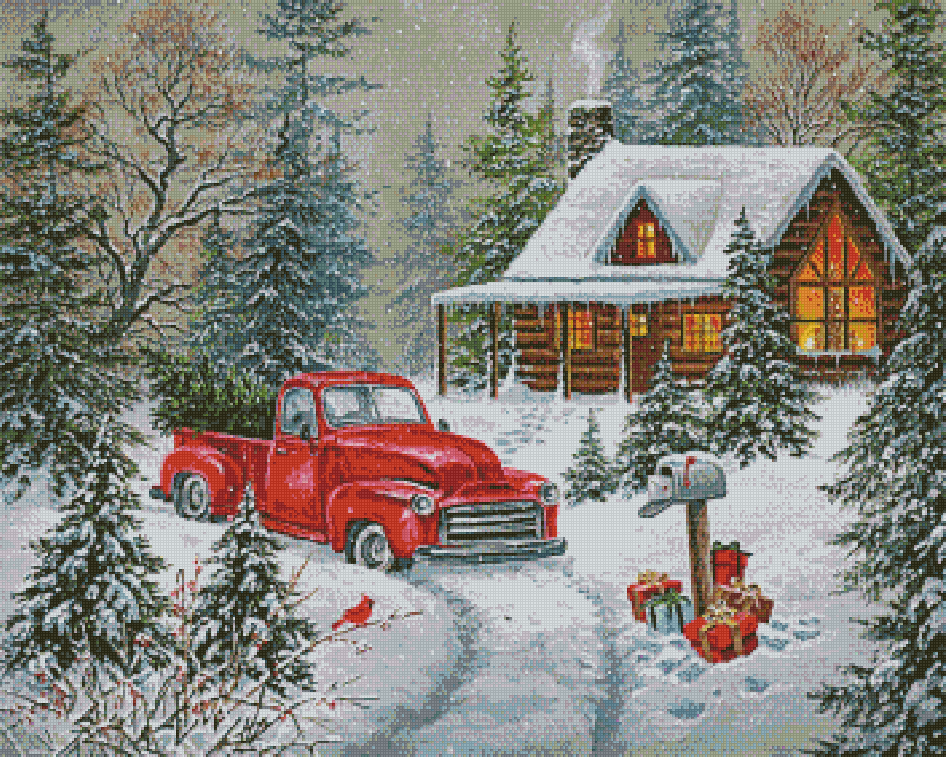 Full Round/Square Diamond Painting Kits | Christmas Snow Scene