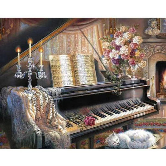 Full Round/Square Diamond Painting Kits | Piano