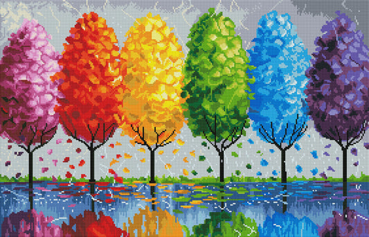 Arbre | Kits complets de peinture diamant rond/carré | 20x30-50x70cm