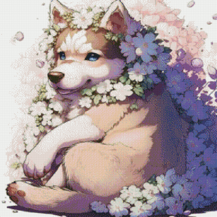 Full Round/Square Diamond Painting Kits | Flower and Dog Collection