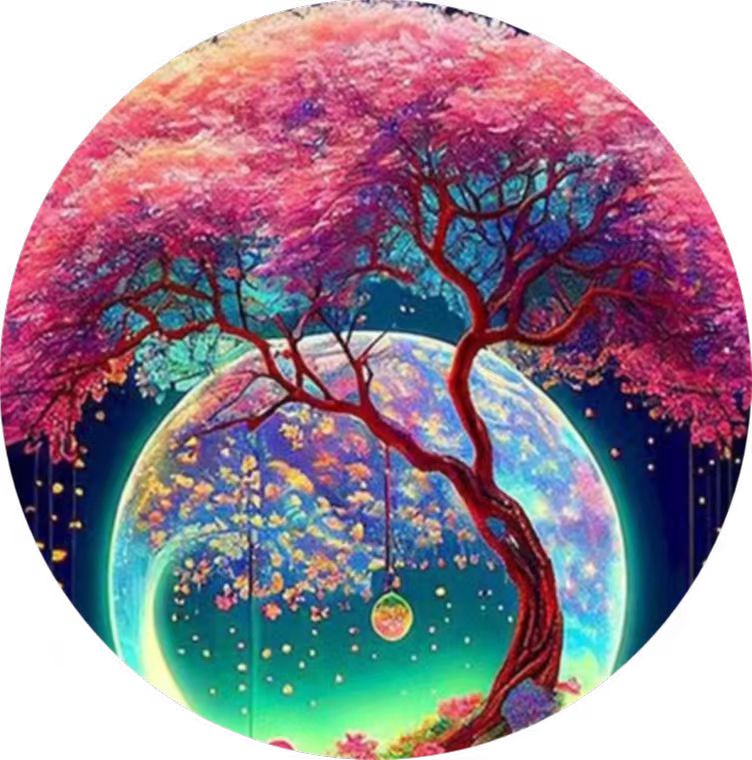 8 pcs set DIY Special Shaped Diamond Painting Coaster  | moon night scene（no holder）