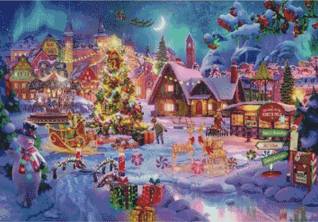 Full Round/Square Diamond Painting Kits | Christmas Snow Scene