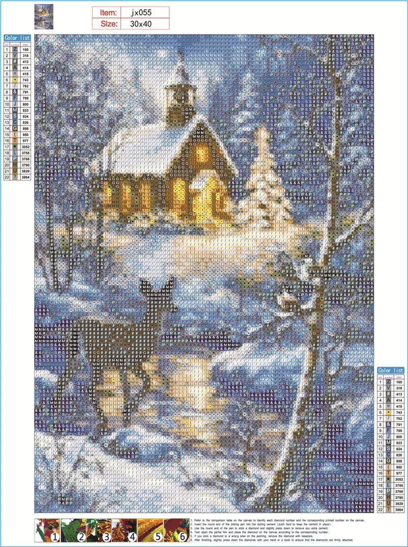 Christmas Snow | Full Round Diamond Painting Kits