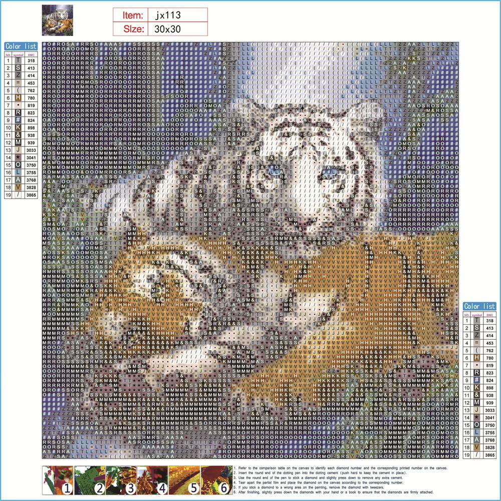 Double Tiger | Full Round Diamond Painting Kits