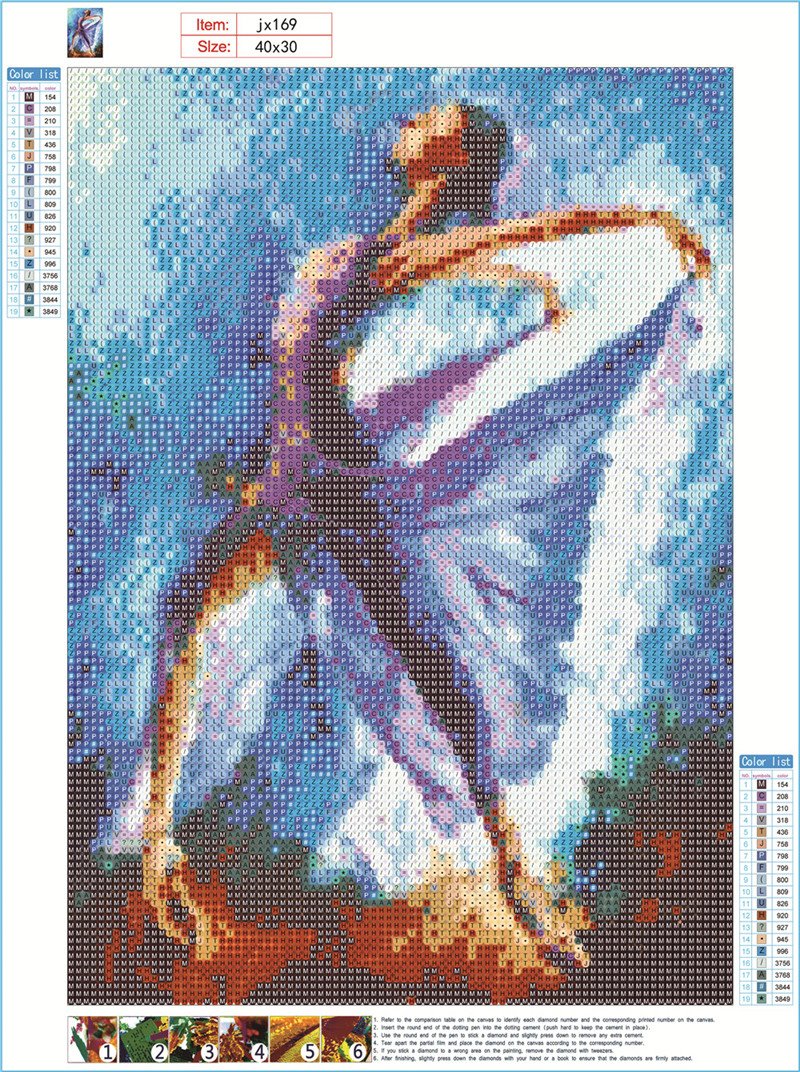 Ballet | Kits complets de peinture au diamant rond 