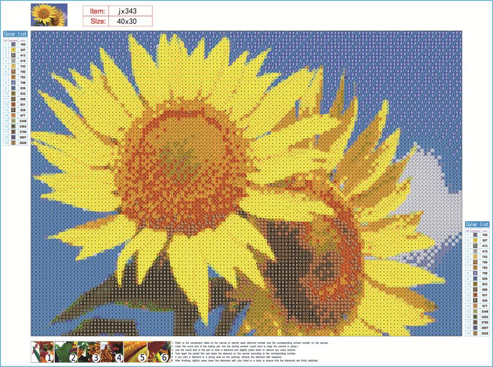 Sunflower | Full Round Diamond Painting Kits