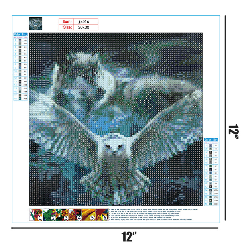 Wolf Eagle  | Full Round Diamond Painting Kits