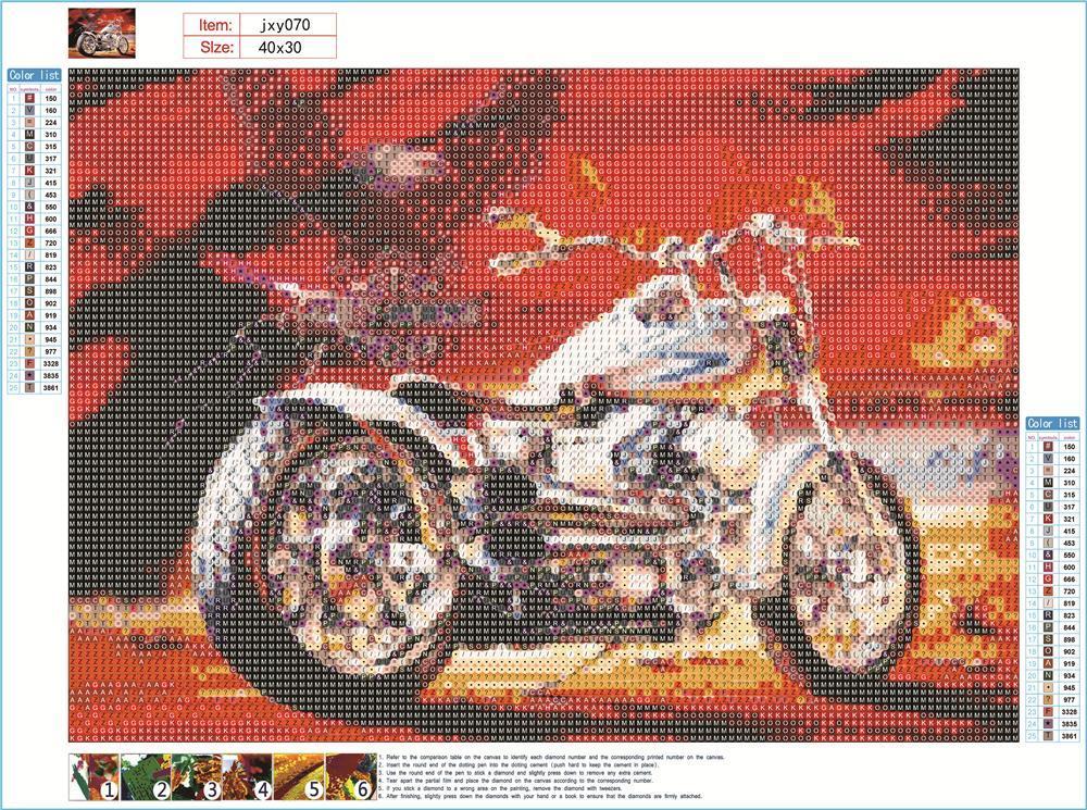 Motorcycle  | Full Round Diamond Painting Kits