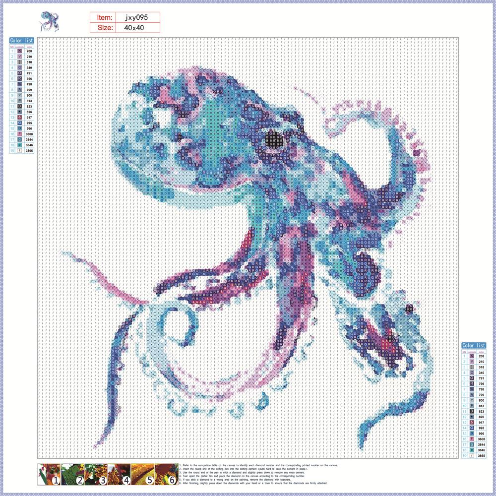 Octopus | Full Round Diamond Painting Kits