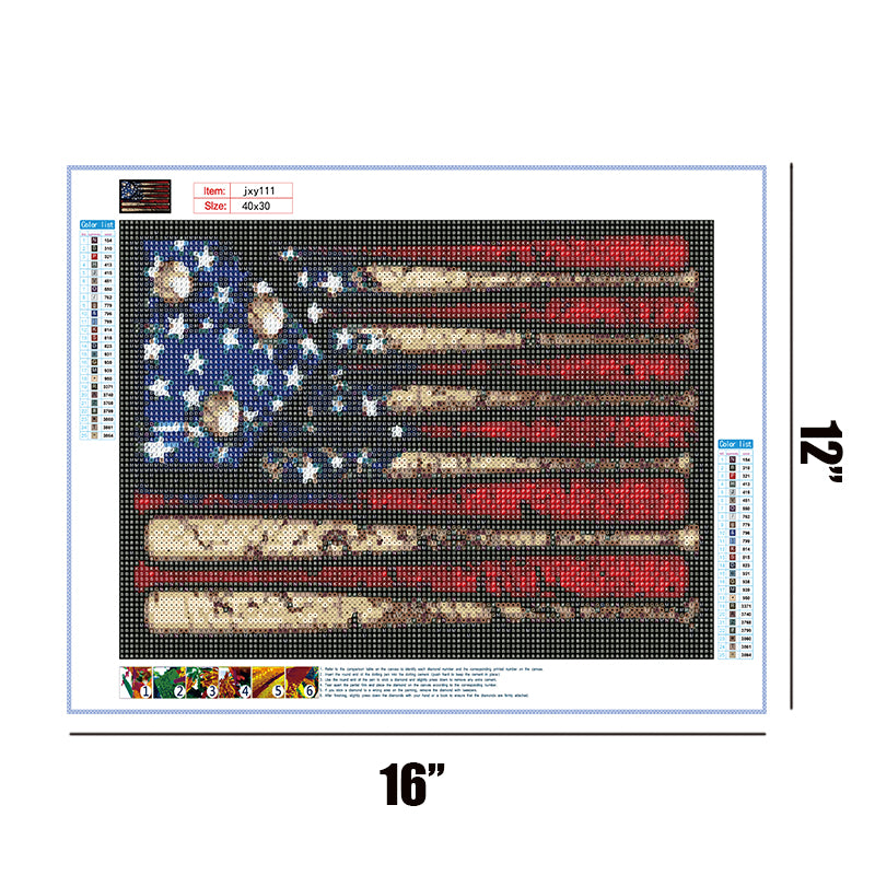 American Flag  | Full Round Diamond Painting Kits