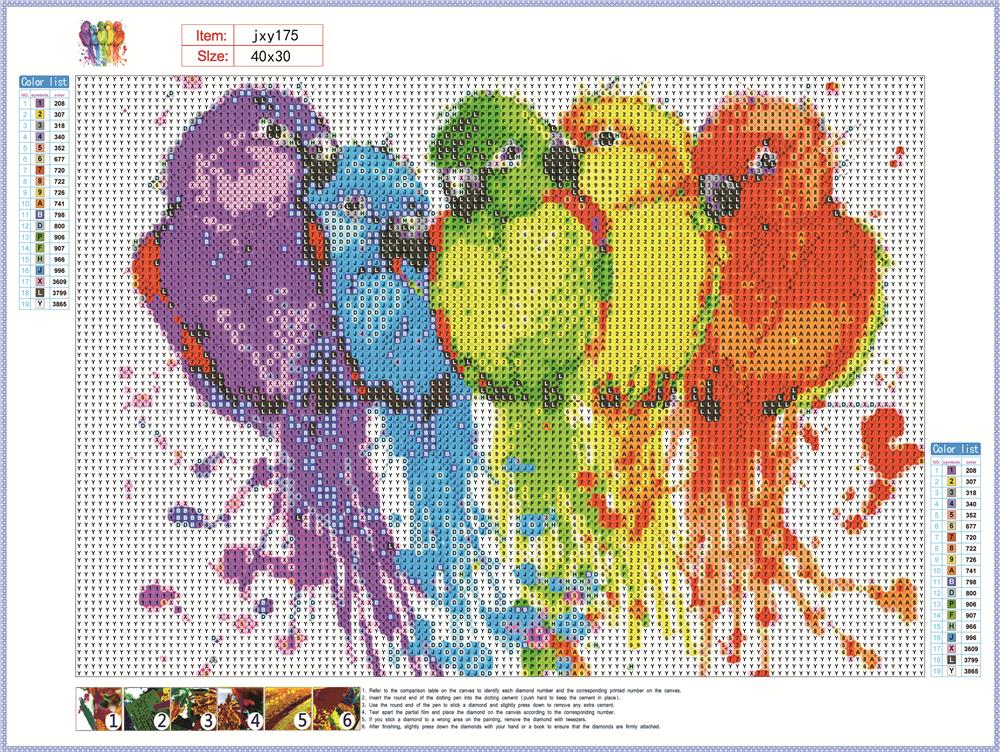 Parrot  | Full Round Diamond Painting Kits