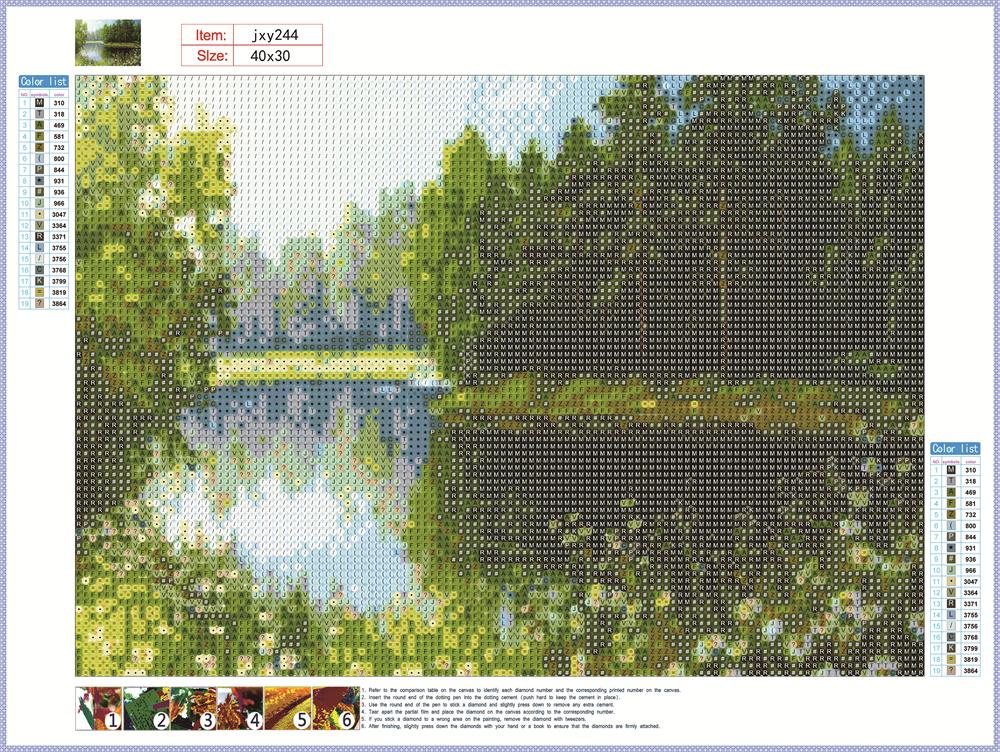 Lake view | Full Round Diamond Painting Kits