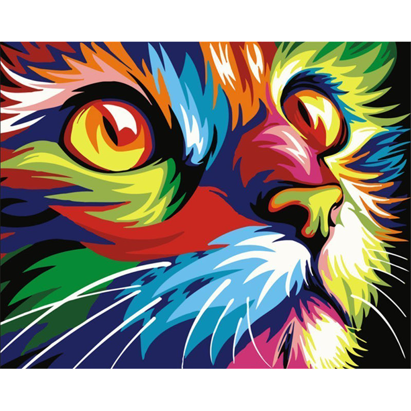 Colorful Cat  | Full Round Diamond Painting Kits