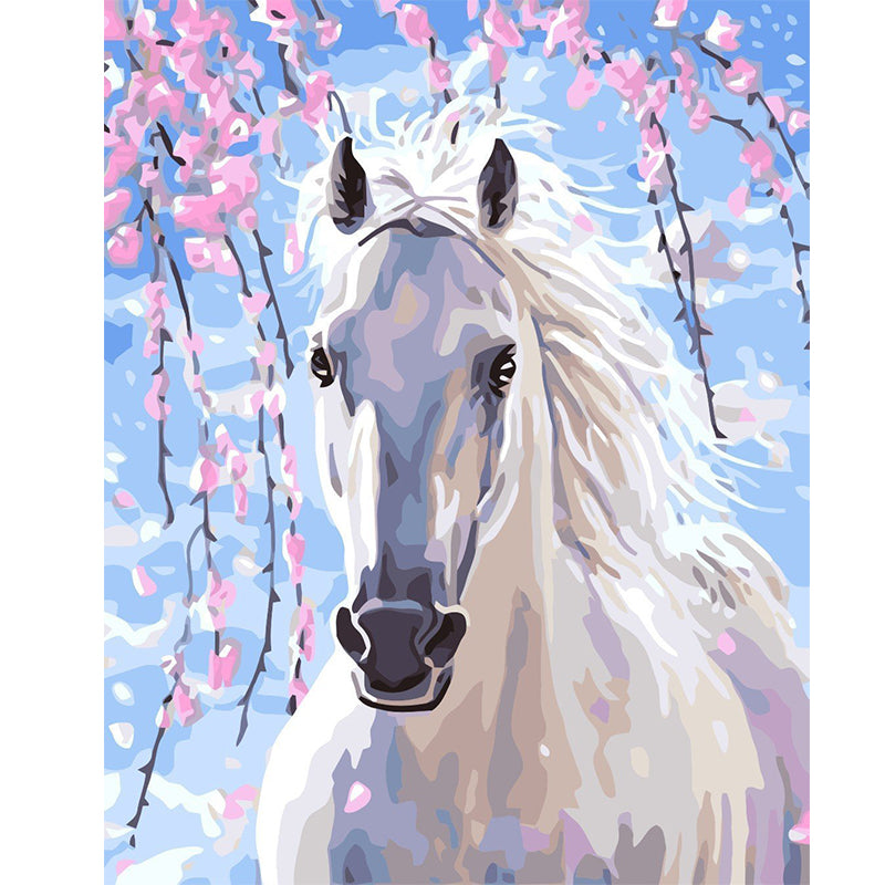 White Horse  | Full Round Diamond Painting Kits