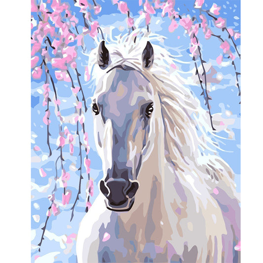 White Horse  | Full Round Diamond Painting Kits
