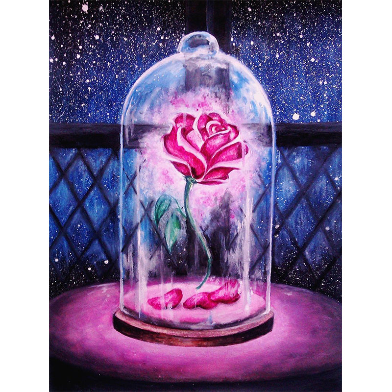 Rose éternelle | Kits complets de peinture au diamant rond