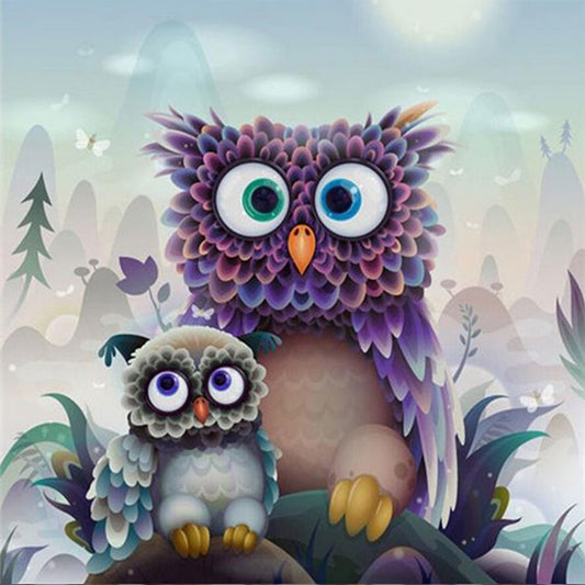 Owl  | Full Round Diamond Painting Kits