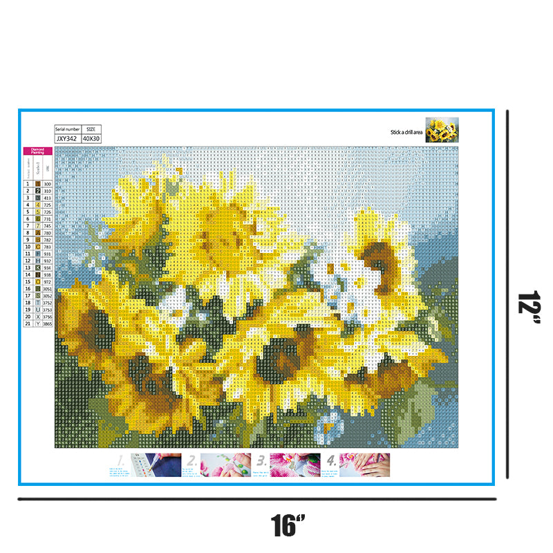 Sunflower  | Full Round Diamond Painting Kits